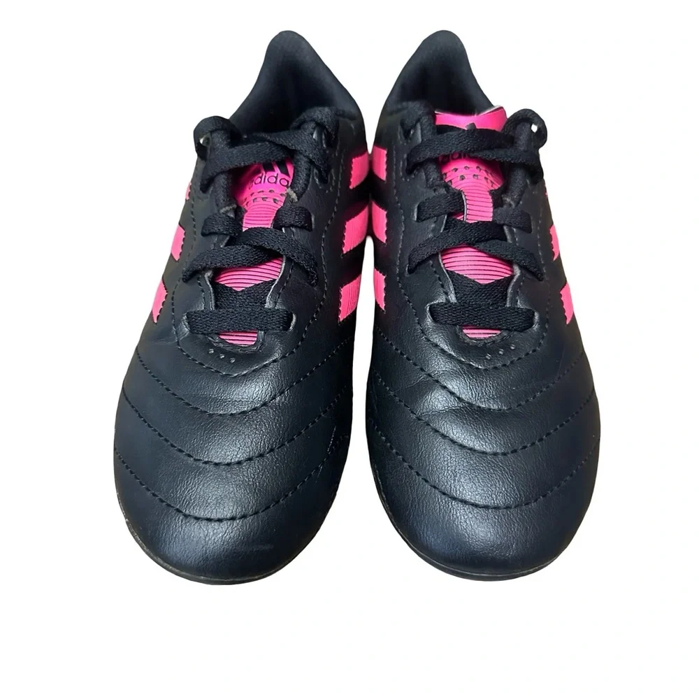 Adidas Child girls  black pink Goletto VIII Firm Ground Soccer cleats size 13